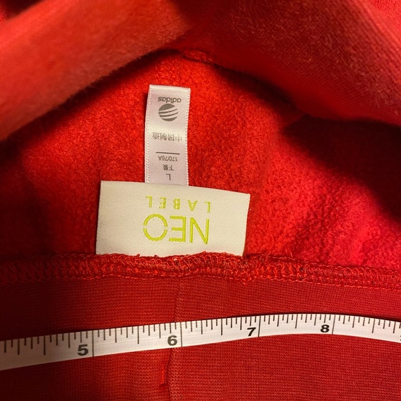 Adidas NEO 3 Stripe Red Joggers - Picture 16 of 16